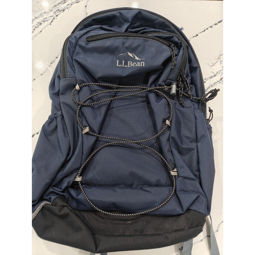 LL Bean Comfort Carry Laptop Pack, 36L Navy Blue Black Hiking School Bag
